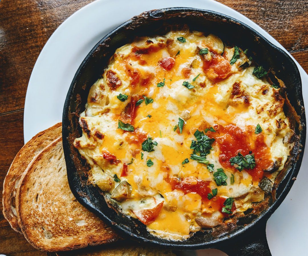 A plate of Mexican egg breakfast with vibrant ingredients