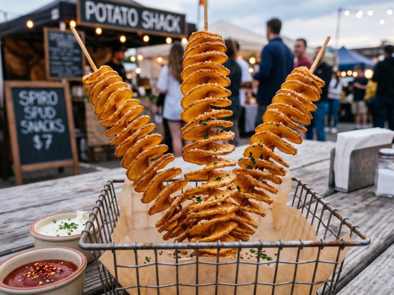 Crispy Spiral Potato Snacks