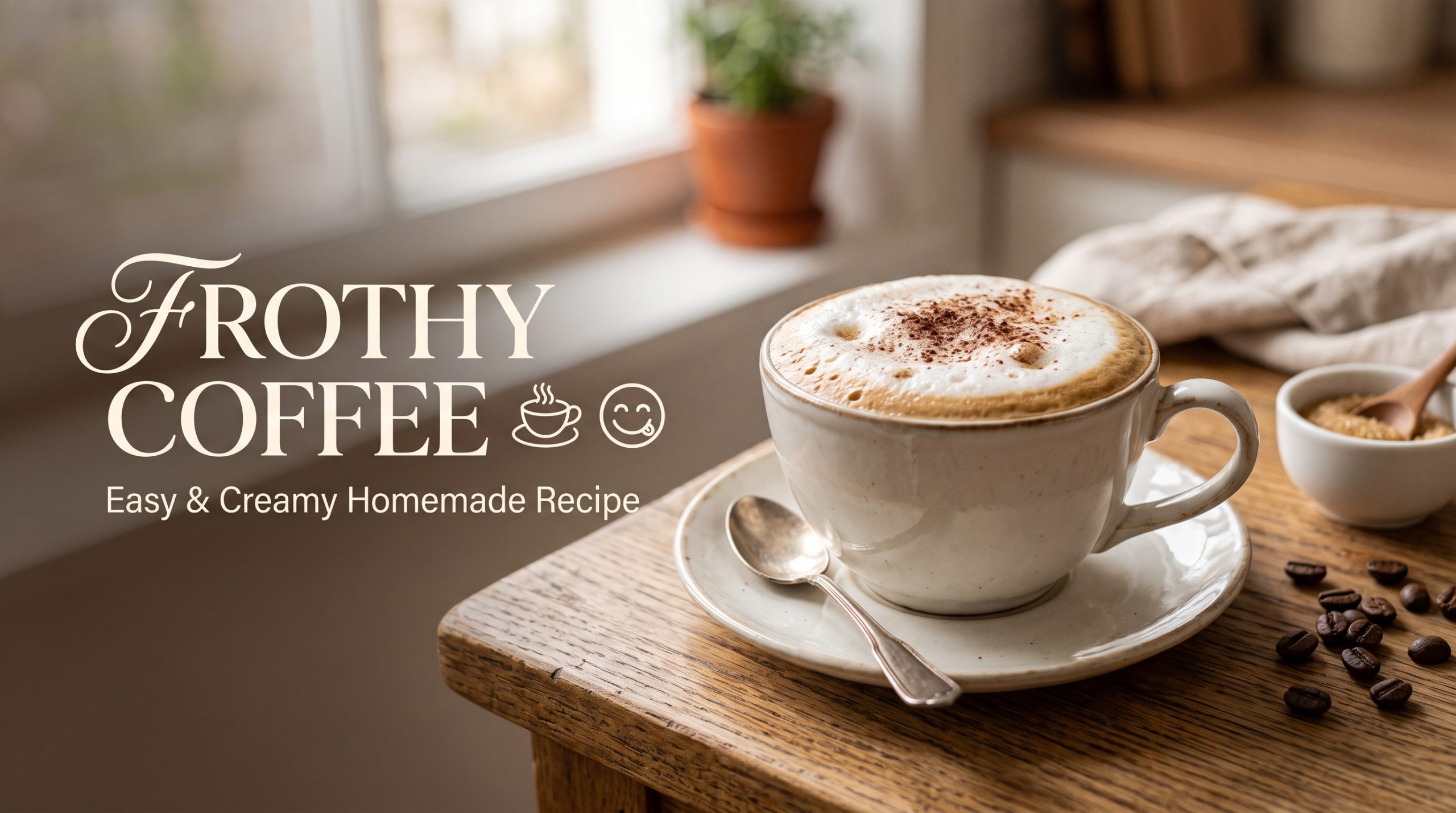Frothy Coffee Recipe in a cup