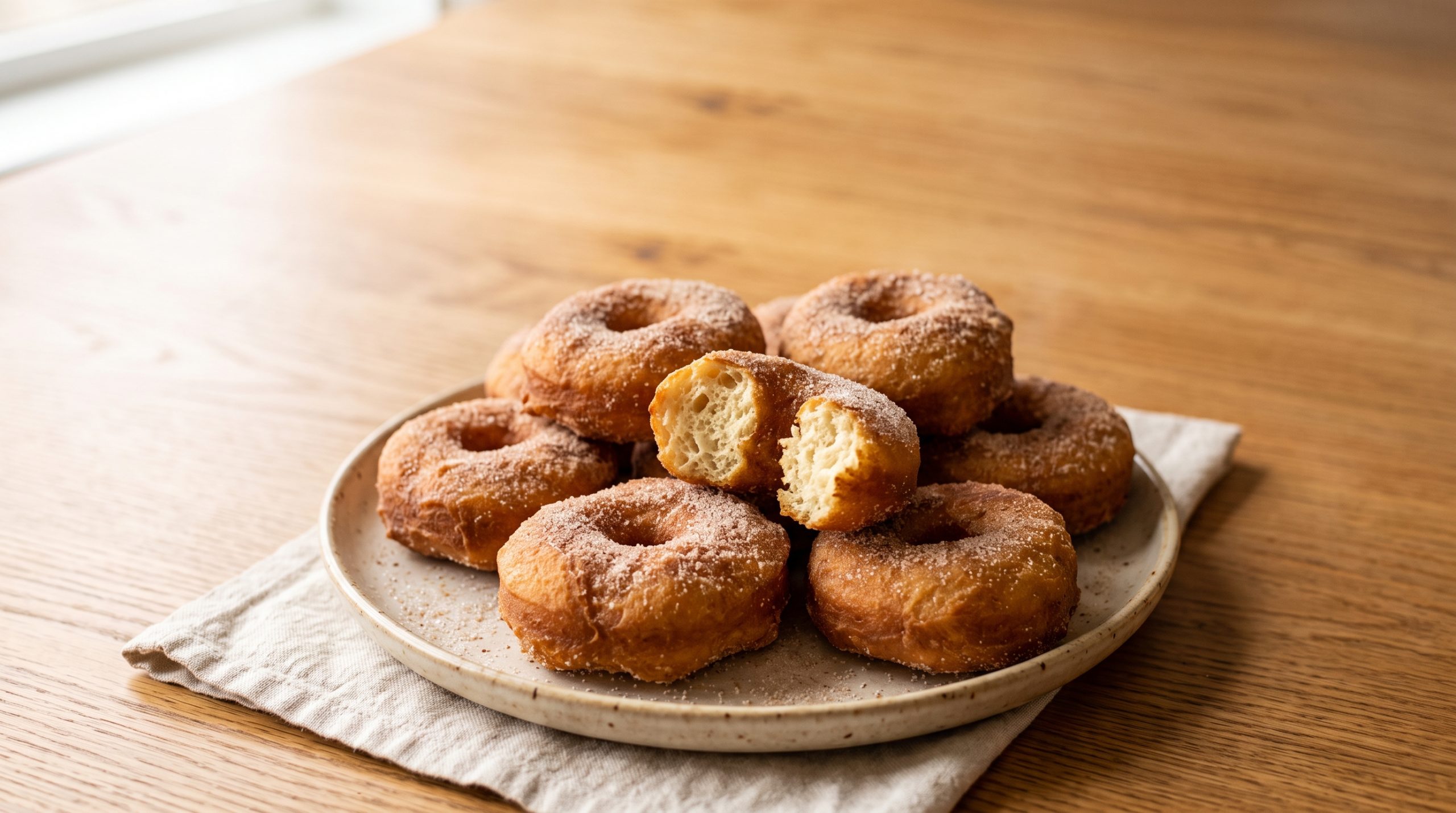 Make soft and delicious homemade bread donuts with simple ingredients. This easy donut recipe is perfect for breakfast, snacks, and sweet cravings.