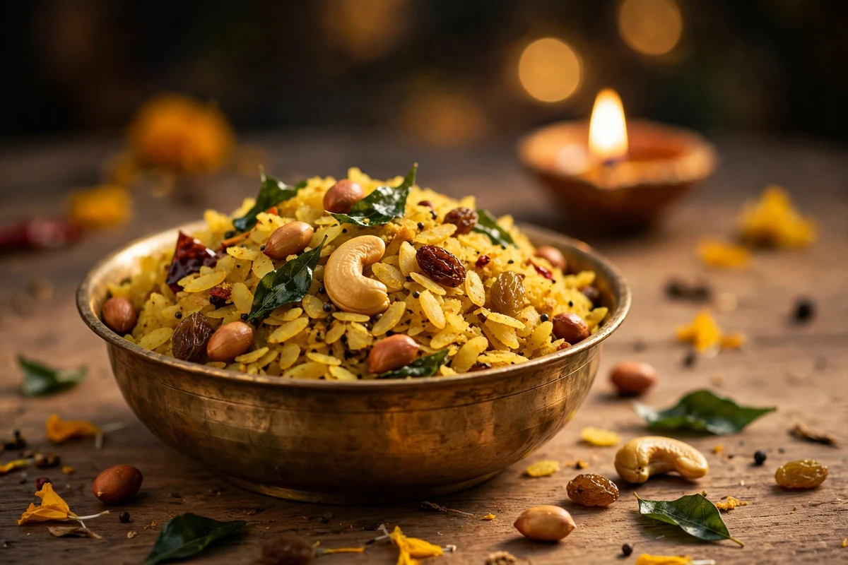 Poha Chivda Recipe — Crisp, Spiced Tea-Time Mixture
